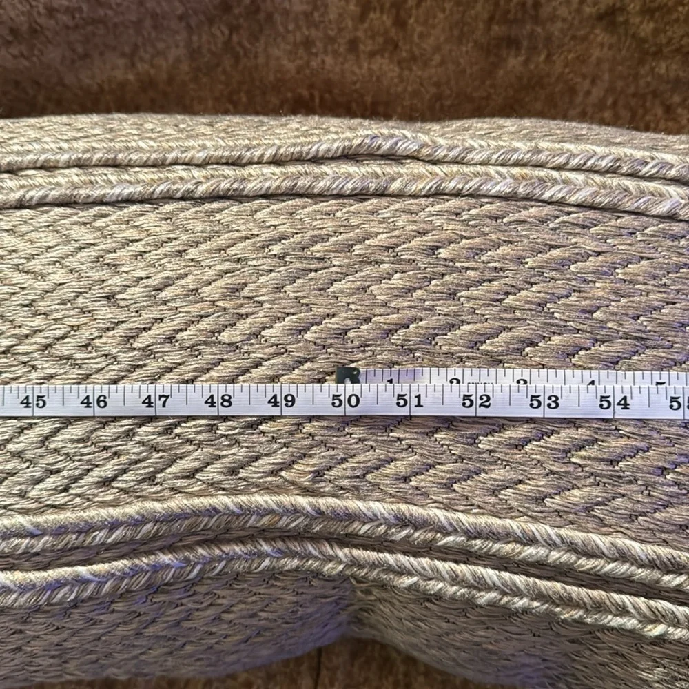 Brentwood Elegant Woven Lumber Accent Pillow - Tan
